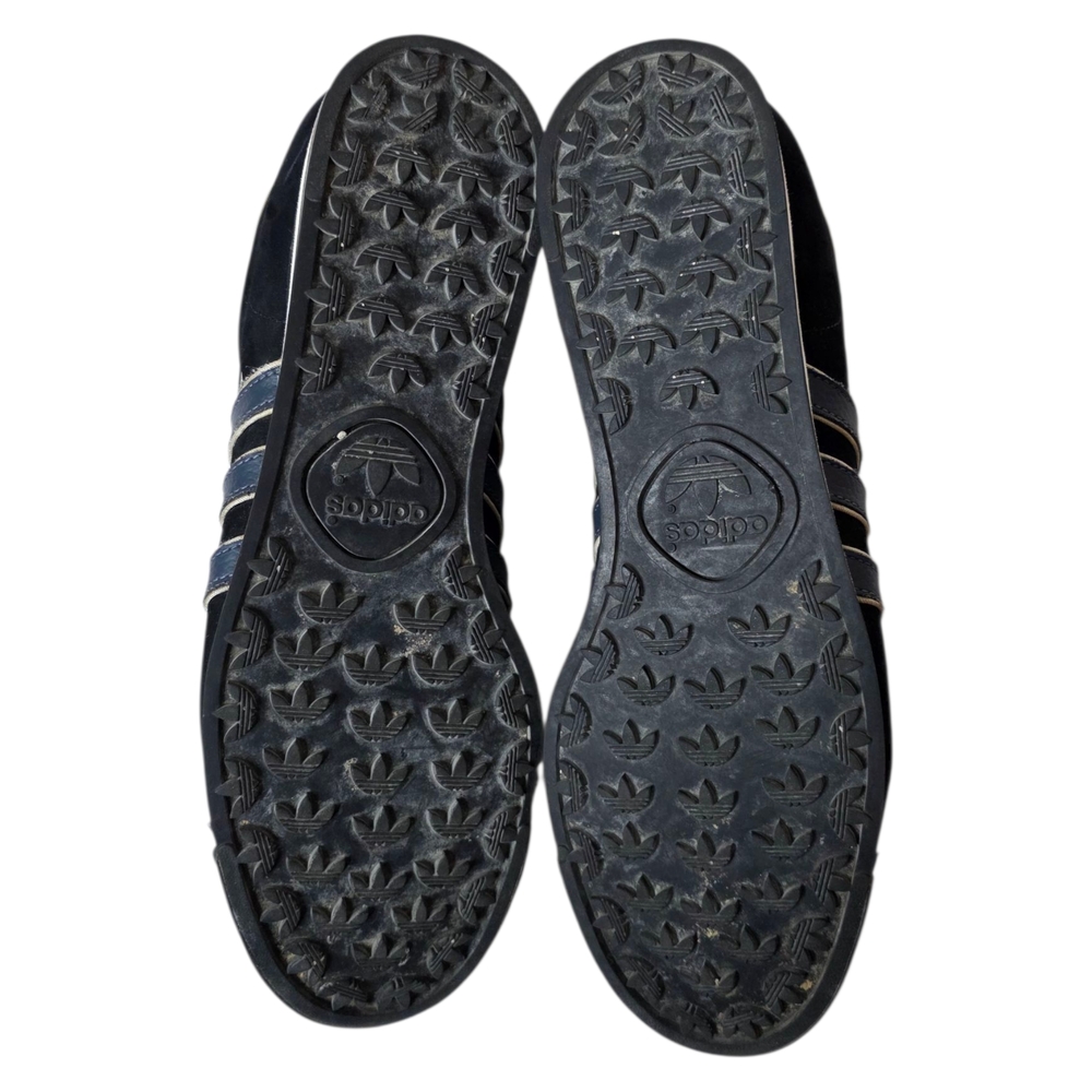 Adidas Men's Samoa Black/Blue Stripe Sneakers - Size 10 - Picture 3 of 4